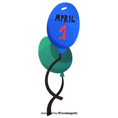 April Fools Day Balloon Clipart Vector Free Download