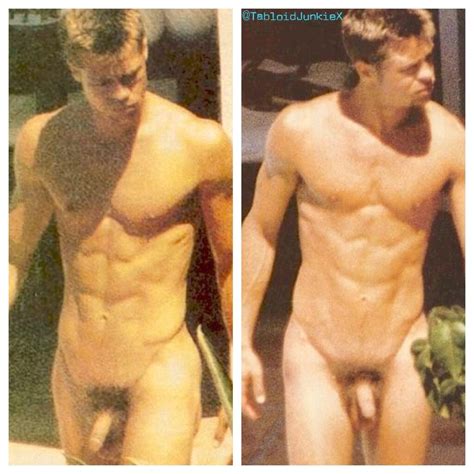 Brad Pitt Posing Completely Nude Naked Male Celebrities