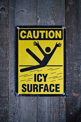 Icy Surface Caution Sign Stock Photo Download Image Now Istock
