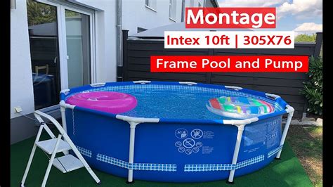 How To Assemble The Intex 10ft Metal Frame Pool And Pump Youtube
