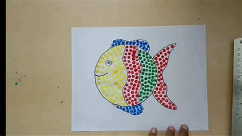 Fish By Cotton Bud Painting Cotton Bud Painting For Kindergarten