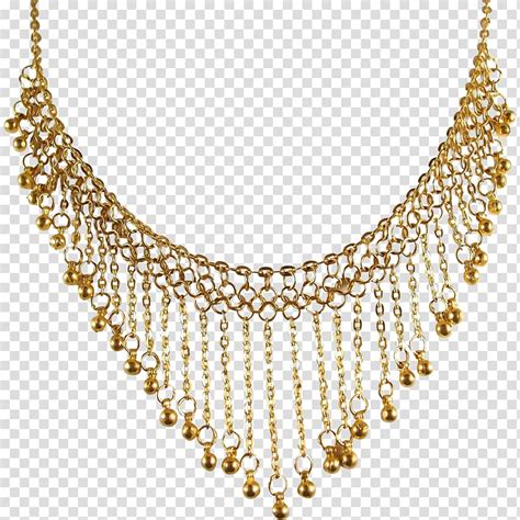 Gold Necklace Clipart Image