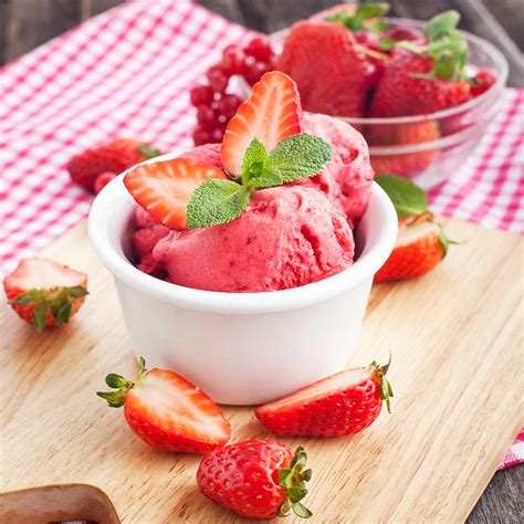 Recette Sorbet à la fraise au Cook Expert