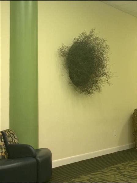 Wall Decor At The Library That Resembles An Out Of Control Hairy Vagina