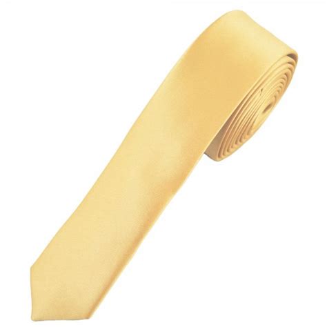 Plain Caramel Gold Super Skinny Tie From Ties Planet UK