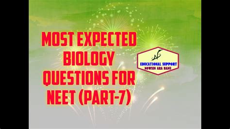 Most Expected Biology Questions For Neet Part 7 Youtube