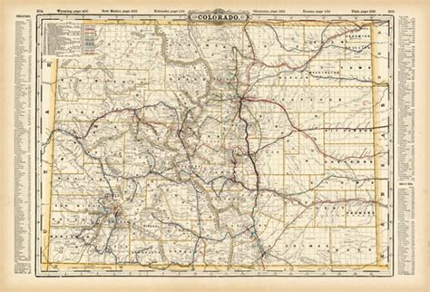 Colorado Railroad Map Art Source International