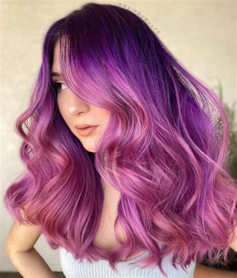 Dark Purple And Pink Hair