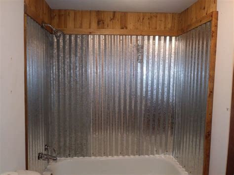 Galvanized Shower Surround Bathroom Stuff Bathroom Redo Bathrooms