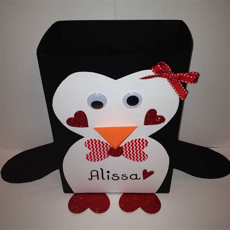 Penguin Valentine Box Valentine Day Boxes Valentine Box Girls