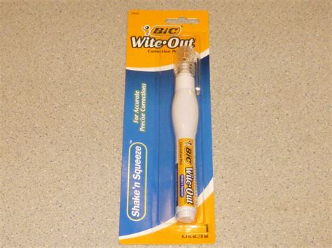 Big 8ml Genuine Bic White Out Correction Pen Wite Out Pen Shake
