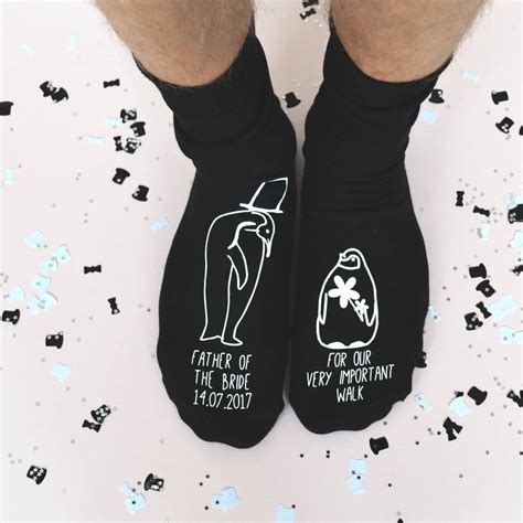 Maybe you would like to learn more about one of these? father of the bride personalised penguin socks by ...