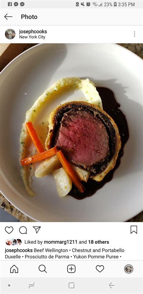 A classic beef wellington is guaranteed to impress and is decadent enough to serve as an alternative to the traditional christmas turkey. I Made Beef Wellington, Yukon Puree, Veg, Shallo demi ...