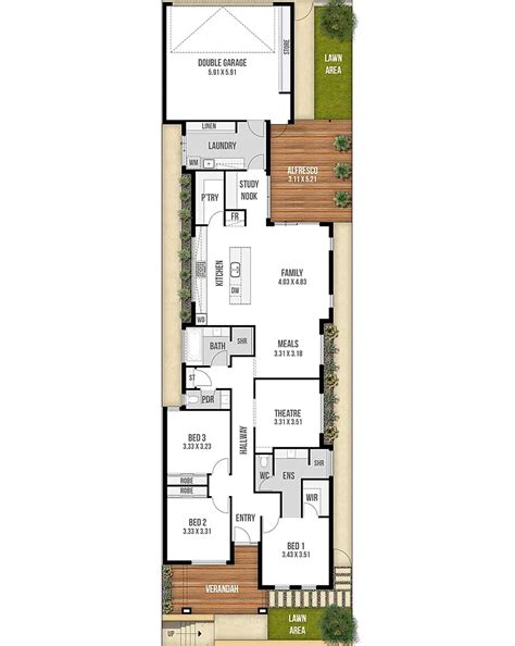 Narrow Lot Floor Plan For 10m Wide Blocks Boyd Design Perth Single
