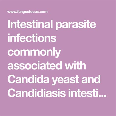 Intestinal Parasite Infections Commonly Associated With Candida Yeast