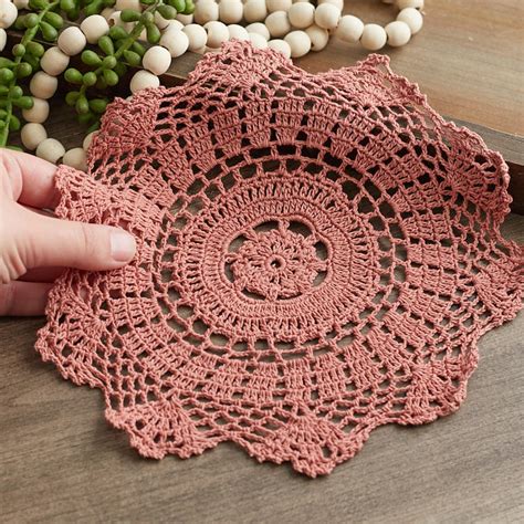 Rose Round Crocheted Doily Crochet And Lace Doilies Home Decor
