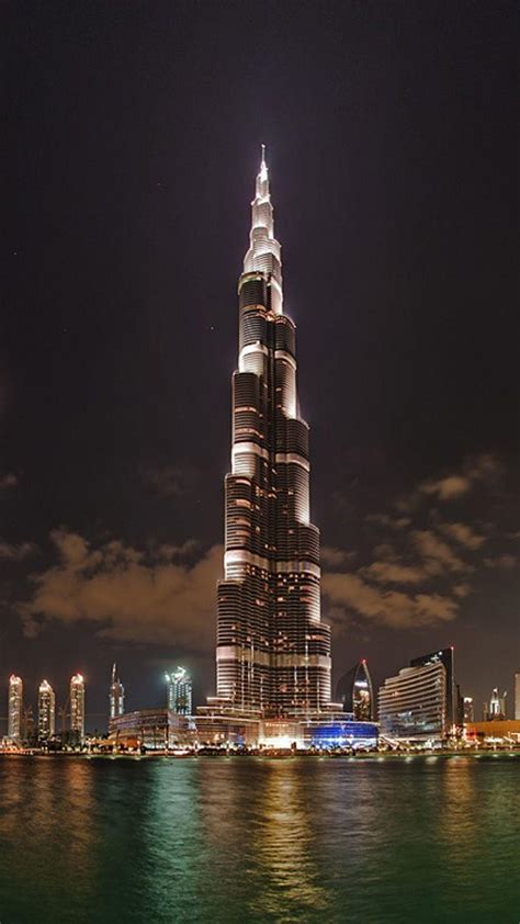 Night Burj Khalifa Mobile Wallpapers Wallpaper Cave
