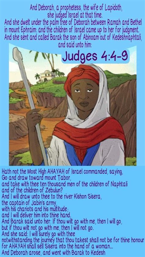 Judges 44 9 And Deborah A Prophetess The Wife Of Lapidoth She Judged Israel At That Time