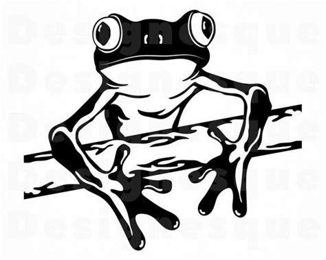 Tree Frog 2 Svg Frog Svg Frog Clipart Frog Files For Etsy Tree