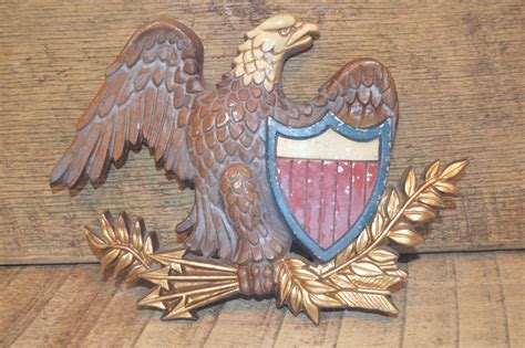 vintage metal patriotic eagle by sexton made in the usa