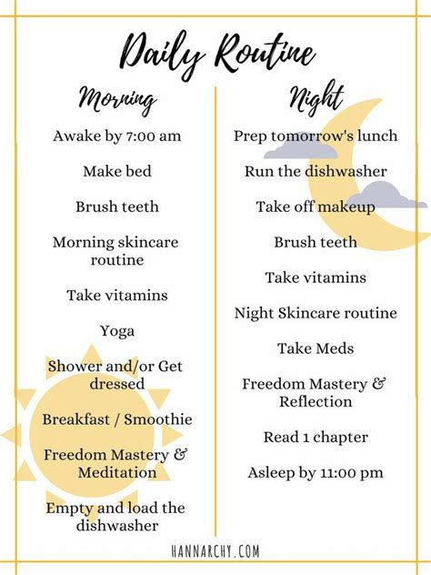Pin By Sahya On Routine ~ Habit Healthy Morning Routine Routine