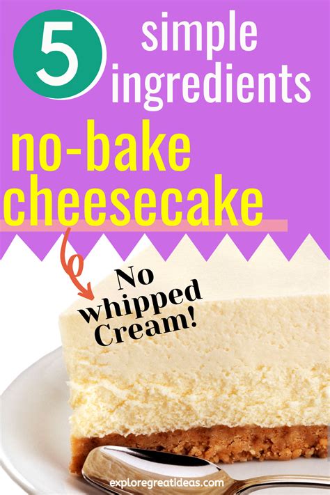 No bakecold desser with heavy cream. No-Bake Cheesecake Without Whipped Cream | Recipe | Super easy desserts, No bake cheesecake ...