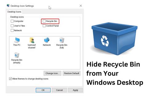 How To Remove Recycle Bin From Desktop On Windows 111087