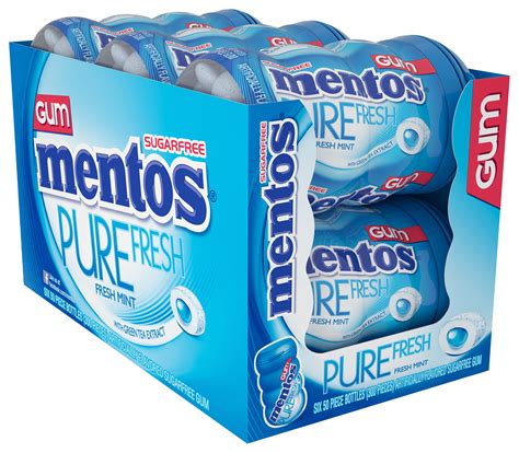 Mentos Pure Fresh Sugar Free Mint Chewing Gum 50 Pcs 6 Ct Walmart