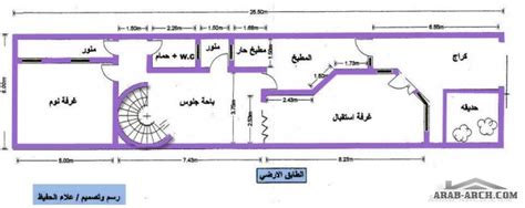 يميل إلى أن لا يستجيب. خريطة بيت عراقى واجهه 6 متر و نزول 25 متر طابقين - رسم ...