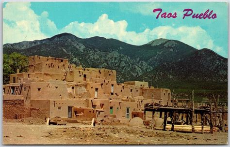 Taos Pueblo Taos New Mexico Postcard Latin And South America