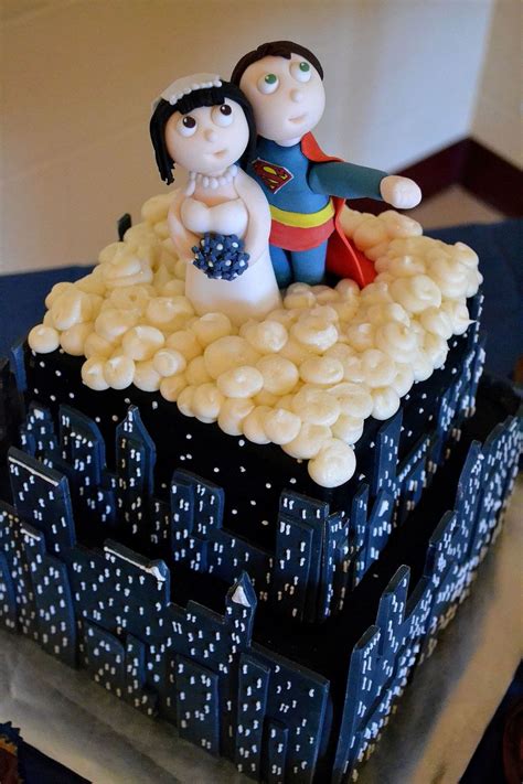 You do not just have to go for the traditional victoria sponge or fruitcake. Superman Wedding Cake White Cake With Strawberry Filling ...