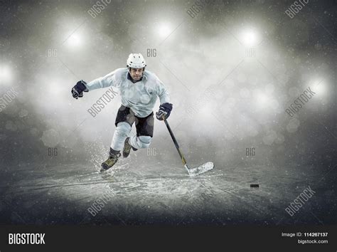 Ice Hockey Player On Image And Photo Free Trial Bigstock