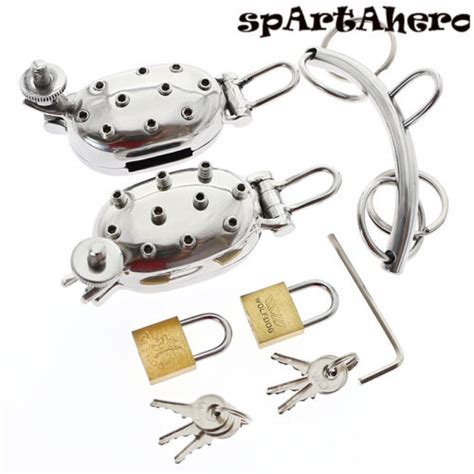 Brutal Cbt Device Evil Shell Ball Stretcher And Ball Crusher Spiked