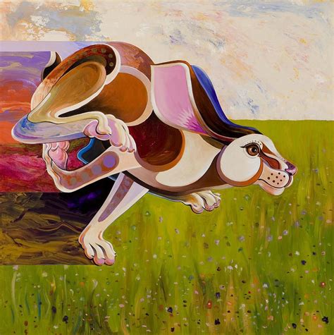 Fauvism Painting Hare Borne By Bob Coonts Painting Wildlife