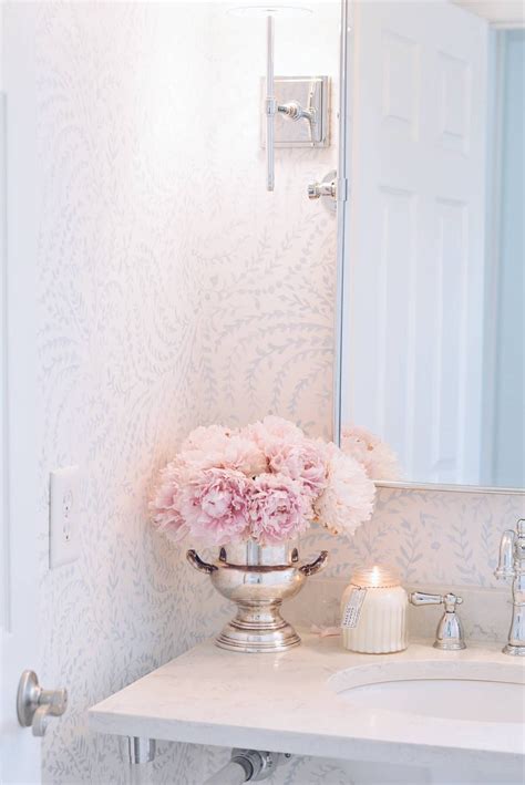 Powder Room Remodel - The Pink Dream | Powder room remodel, Powder room wallpaper, Powder room