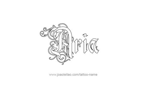 aria name tattoo designs