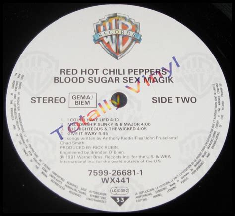 Totally Vinyl Records Red Hot Chili Peppers Blood Sugar Sex Magik Lp