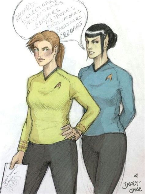 Ooo Like These Genderbent Versions Of Jim Kirk And Spock Star Trek