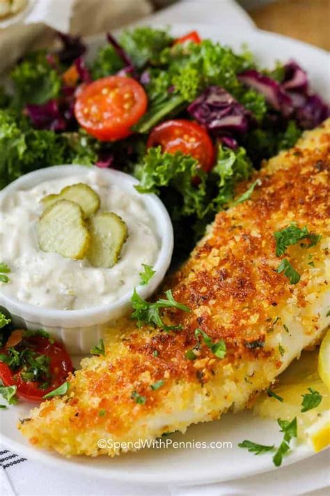 Parmesan Crusted Tilapia Is Easy To Make Tender Tilapia Fillets Are