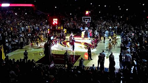Cavs Wine And Gold Scrimmage Intro Lebron James 1st Game Back Youtube