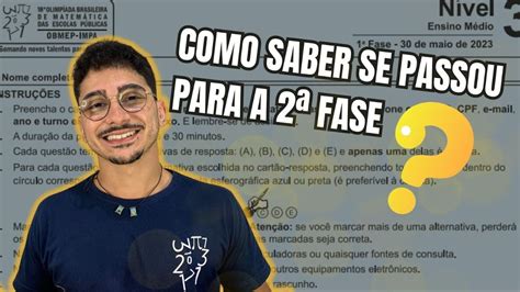 Como Saber Se Passou Na Obmep