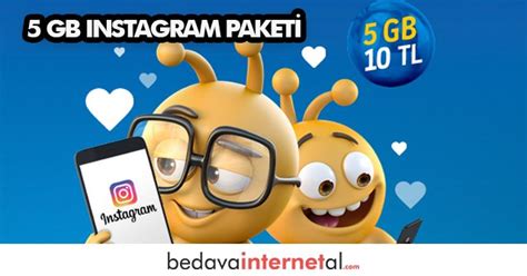 Turkcell Instagram 5 GB İnternet Paketi Bedava İnternet Al