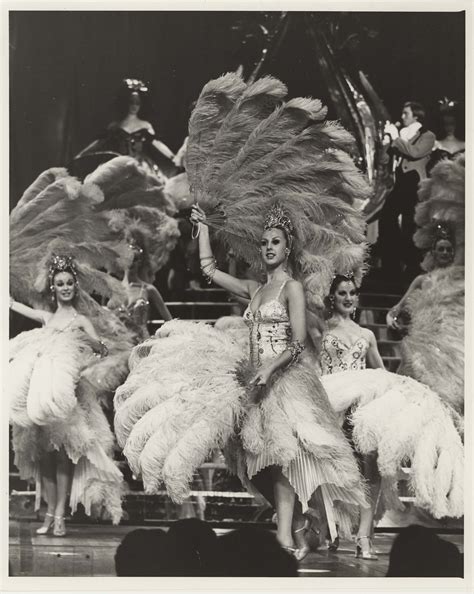 Showgirls Performing Onstage With Feather Fans At The Sands Hotel And
