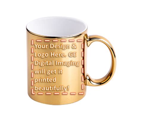 Printed Gold Mug 330ml Full Colour Sublimation Ge Digital Imaging