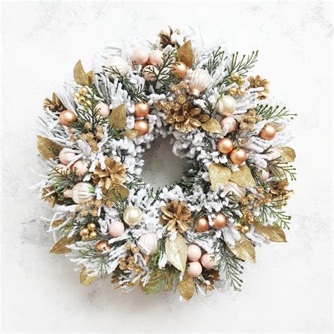 Traditional Christmas Wreath Christmas Natural Wreath Gold Etsy