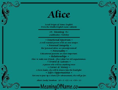 Alice Meaning Of Name