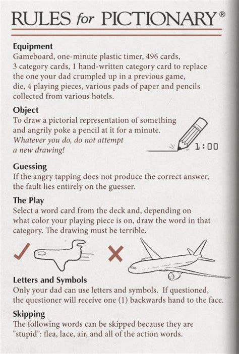 Pictionary is a fun, classic party game for all ages! Board Game Rules From The Kids Of Broken Homes | Christmas ...