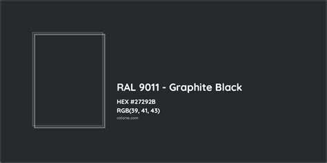 About Ral 9011 Graphite Black Color Color Codes Similar Colors And