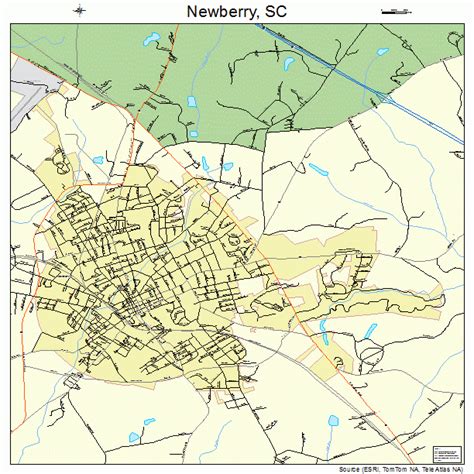 Newberry South Carolina Street Map 4549570