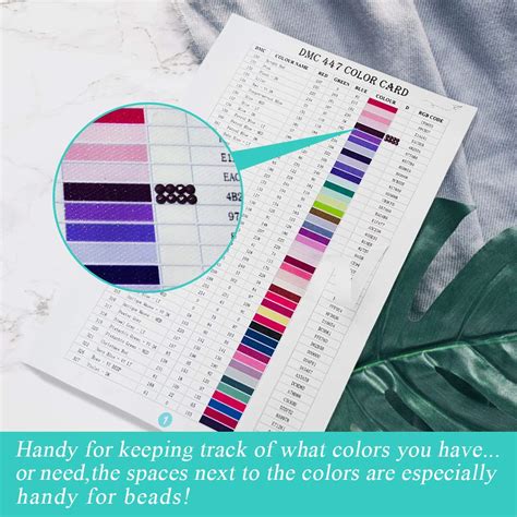 Diamond Painting Accessories Color Card Chart Booklet For Diamond